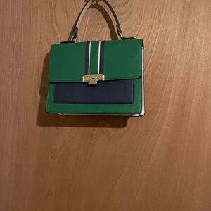 Aldo Green and Navy Satchel